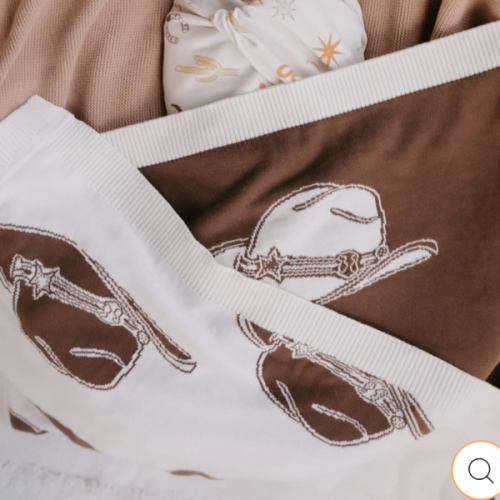 Knit Blanket | Cowboy Hats