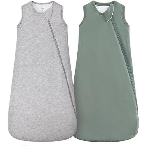 HAPIU Unisex Rayon Made from Bamboo Baby Sleep Sack TOG 1.0, 2-Way Zipper YKK, Wearable Blanket Baby