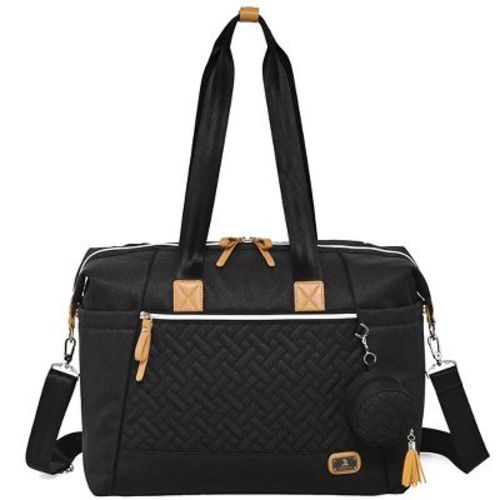 Dikaslon Diaper Bag Tote with Pacifier Case and Changing Pad Baby Bag for Boys and Girls, Black
