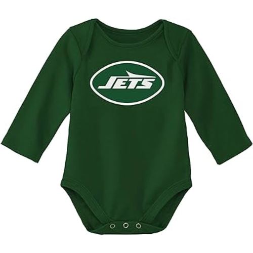 Outerstuff NFL Newborn & Infants 0-24 Months Official Primary Logo Long Sleeve Creeper Bodysuit Romper