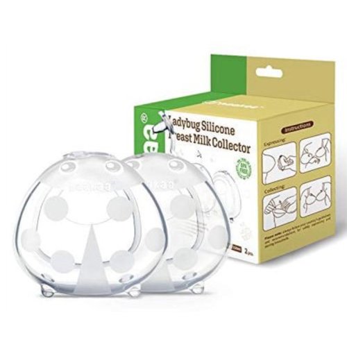 Haakaa Ladybug Silicone Milk Collector - Reusable Nursing Cups, BPA Free, 5 oz (2 Counts)