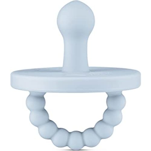 Ryan & Rose Cutie PAT Pacifier Teether (Bulb, Blue)