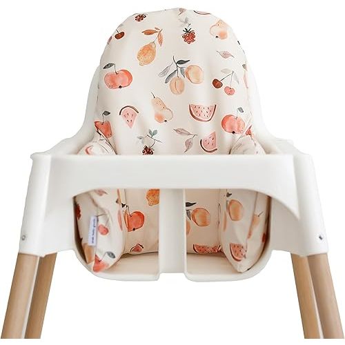 Yeah Baby Goods Wipeable IKEA Antilop Highchair Cushion Cover (Fruit Feast) - Soft, Waterproof Baby High Chair Cover