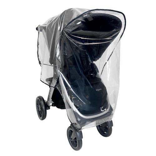 Rain Cover for Chicco Bravo Trio & Primo Travel Systems - SASHA'S Weather Shield - Clear, Ventilation Holes, Maximum Coverage, Made in USA (Stroller & Car seat not Included)