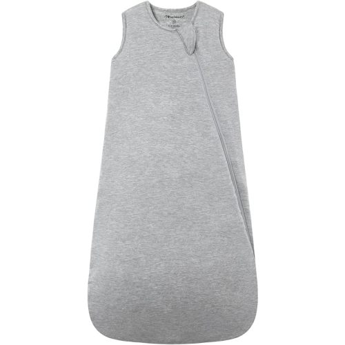 Mosebears Unisex Rayon Made from Bamboo Wearable Blanket with 2-Way Zipper,2.5 Tog Baby Winter Sleep Sack (Grey,18-36 Months)