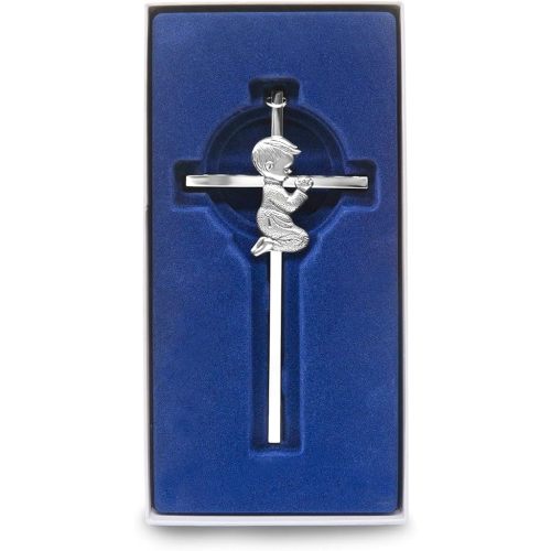 CHIMUYU Boy Girl Cross Wall Decor Baptism Gifts for Boys, Girls, Kids, Christening, First Holy Communion, Baby Shower, Birthday, Catholic Gift (Boy, 1)