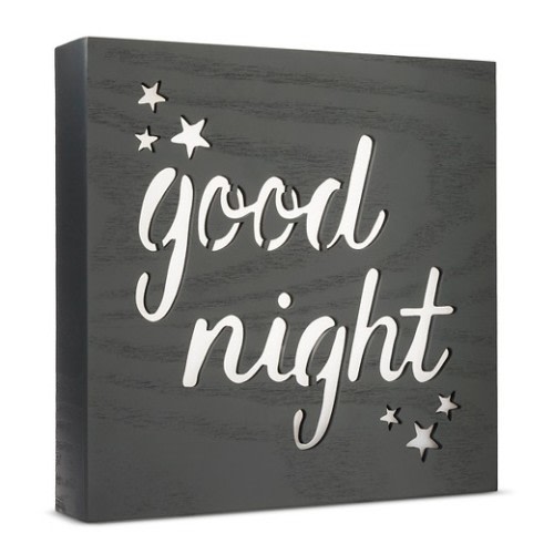 LED Light Box Good Night - Cloud Island™ Dark Gray