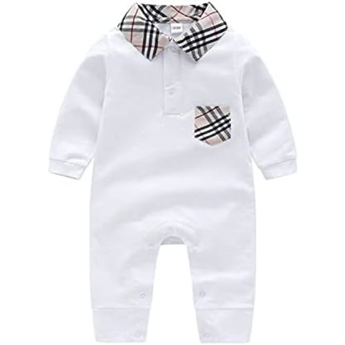 Unisex Toddler Baby Boy Romper Jumpsuit Cotton Long Sleeve Newborn Baby Boy Bodysuit One-Piece Overalls