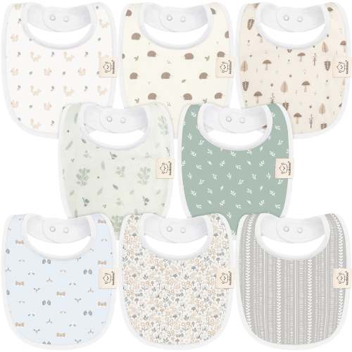 8-Pack Urban Drool Bibs - Prairie / One Size