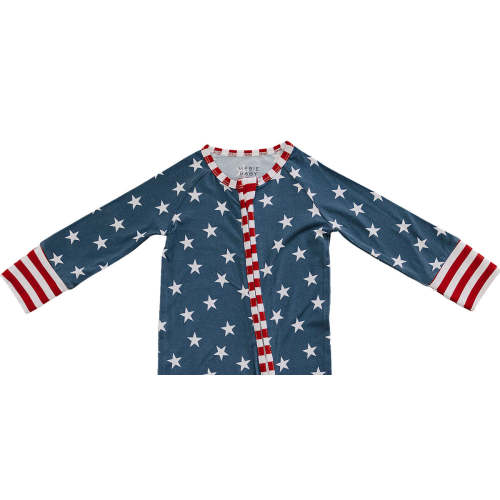 Stars + Stripes Bamboo Zipper
