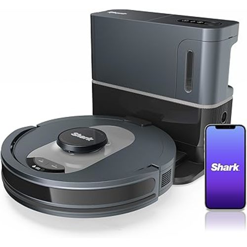 Shark UR2500SR AI Ultra Robot Vacuum with Self-Empty Base, Bagless, 30-Day Capacity, LIDAR Navigation, Compatible with Alexa, WiFi Connected, Black