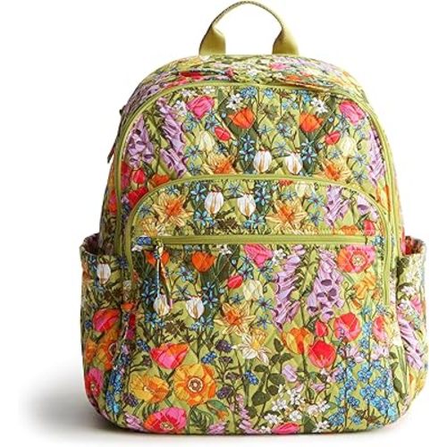 Vera Bradley Premium Cotton Bancroft Backpack, Meadow Bouquet