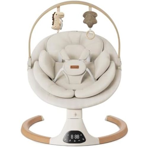 Monamii Baby Swings for Infants, Bluetooth Infant Swing with Music Speaker