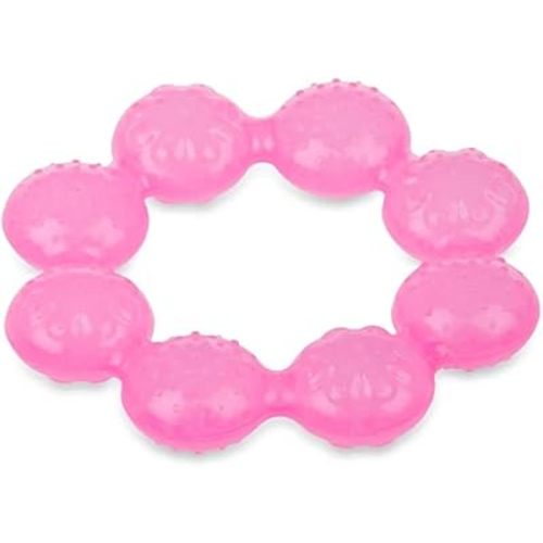 Nuby IcyBite Soother Ring Teether, Pink, 1 Count