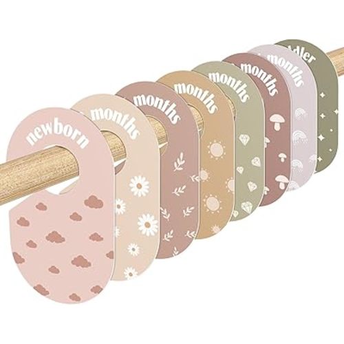 WSICSE Baby Closet Divider, Double-Sided Baby Clothes Organizer Nursery Closet Organizer for baby Clothes from Newborn to 24 Month