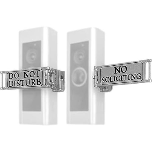 The Original - Invented in USA - Universal Fitting Doorbell Cover that Rotates from DO NOT DISTURB to NO SOLICITING - Easy to Install, No Tools Needed - Sign Blocks Any Button Type Ring