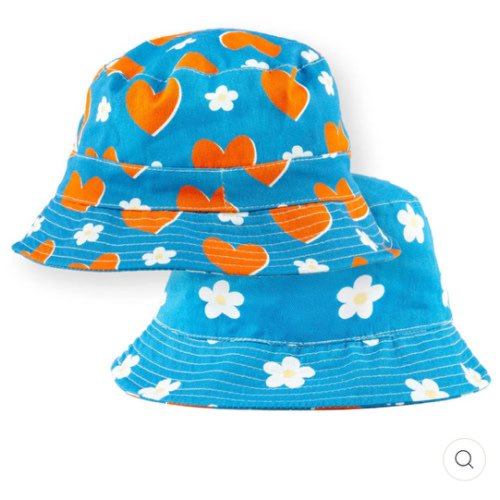 REVERSIBLE BUCKET HAT LOVE+DAISIES