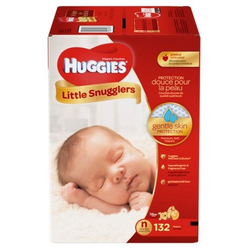 Huggies Little Snugglers Diapers Giant Pack (Select Size), Size: Newborn Size (132 Count)