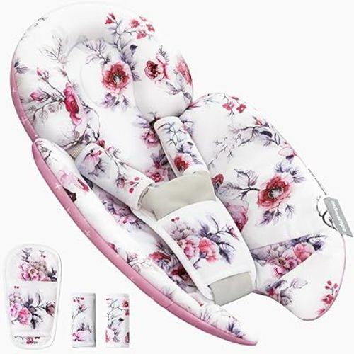 Infant Insert Compatible with 4moms Mamaroo Swing and Graco Swing and Infant Car Seat,Newborn Insert Head & Body Support Cushion,Breathable Soft Fabric, Universal for Baby Swings, Car seats, Strollers