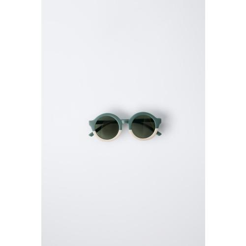 ROUND SUNGLASSES - Green / Ecru | ZARA United States