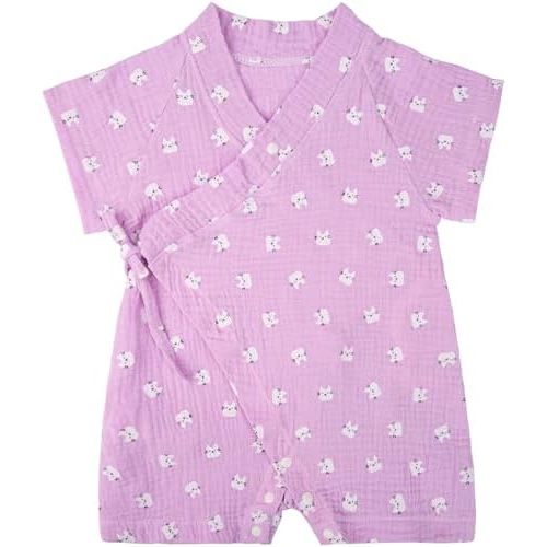 Baby Kimono Robe Newborn Cotton Yarn Bodysuit Romper Infant Japanese Pajamas 0-24 Months