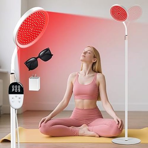 Red Light Therapy for Body, Red Infrared Light Therapy Lamp with Stand, 660nm and 850nm Near Infrared Redlight Therapy, LED Red Light Therapy Device for Face and Full Body at Home(140 Beads)