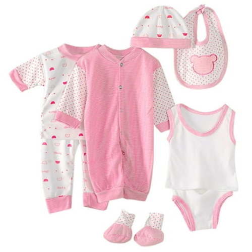 Casual New Born Baby Outfit Set (Infant), 8 Pieces