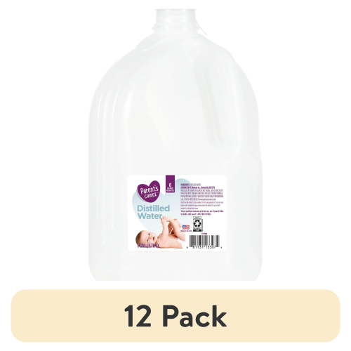 (12 pack) Parent's Choice Distilled Water, 1 Gallon