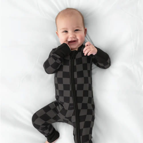 Monochrome Checks Zippy – Little Sleepies