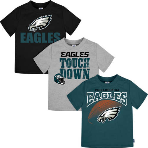 3-Pack Baby &amp; Toddler Boys Eagles Short Sleeve Shirts