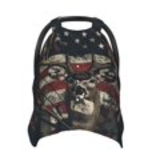 Car Seat Cover Baby - USA Flag Deer Art Breathable Infant Car Seat Cover for Baby Carseat, Lightweight Comfort Baby Essentials Must Haves Newborn Stuff for Girl Boy