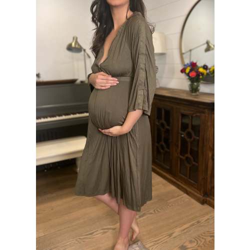 Lila Amelia Labor & Postpartum Gown in Sage - Standard
