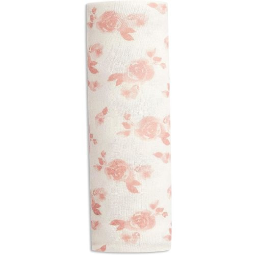 aden + anais Snuggle Knit Baby Swaddle Blanket for Newborn Girl and Boy, Versatile Stroller Cover, Burp Cloth, Nursing Shield, 47 x 47 Inch, Rosettes