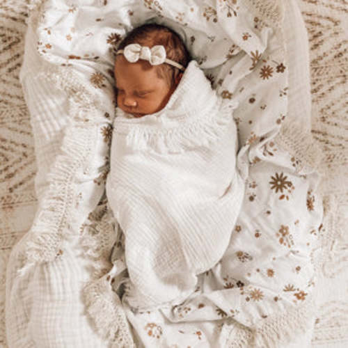 Ziggy Lou Flora Fringe Swaddle | 25% OFF | Children of the Wild
