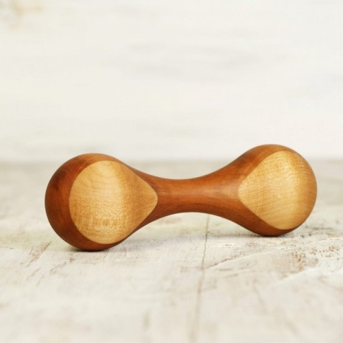 Wooden Dumbbell-shaped Rattle - WoodenCaterpillar Toys