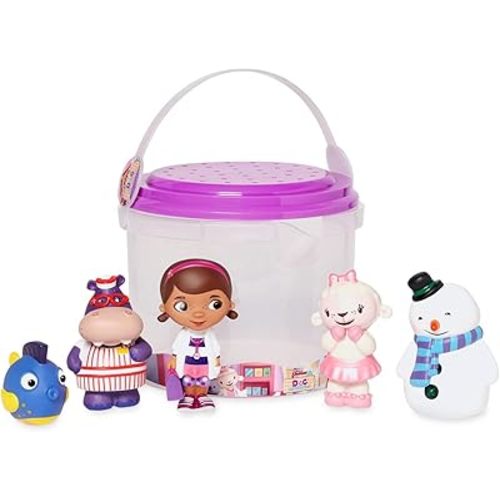 Disney Store Unisex-Children Bath Set (Doc McStuffins) - Kids Bath Accessories with Beloved Disney Characters - Colorful and Fun Bath Time Essentials for Kids - Suitable for All Ages