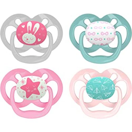Dr. Brown's Advantage Pacifiers, Stage 2, Pink, 6 -18 Month Old, 4 Count