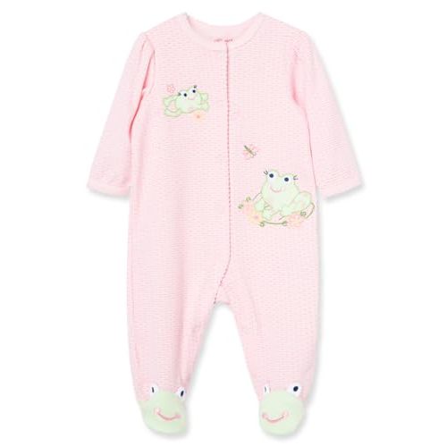 Little Me Clothes for Baby Girls' 100% Cotton Scratch-Free Tag Footie Sleeper, Preemie to 9 Months