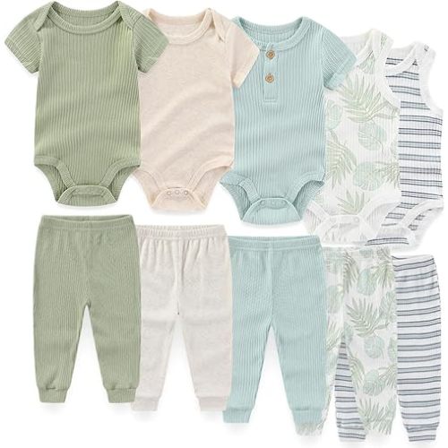 Unisex Baby Boy Girl Pants Sets 10 pack Cotton Casual New born Clothes Comfort Infant Outfit