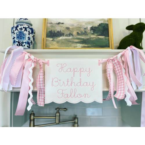 Happy Birthday Scalloped Banner - Lainey