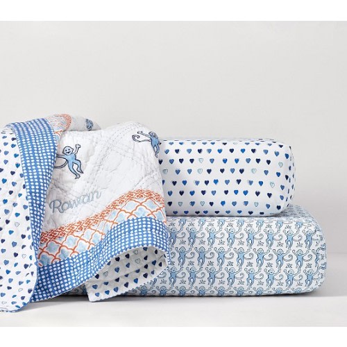 Roller Rabbit Blue Monkey Baby Bedding Set | Pottery Barn Kids