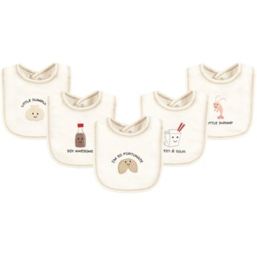 Touched by Nature Unisex Baby Organic Cotton Bibs, Fortune Cookie, One Size - Fortune Cookie - One Size