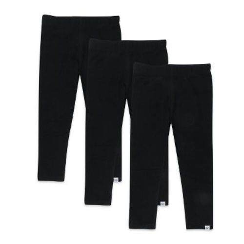3-Pack Organic Cotton Legging Set Black 3-6m