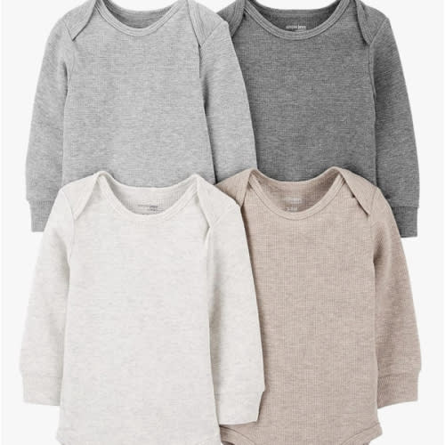 Simple Joys by Carter's Baby 4-Pack Long-Sleeve Thermal Bodysuit