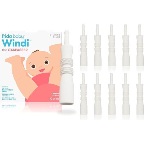 Frida Baby Windi Gas Passer, Baby Gas Relief and Colic Baby Relief, Naturally Realease Constipation, 10 Count (Pack of 2)