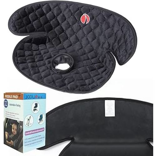JOOLIO B&S Baby Piddle Pad Car Seat Liner,Potty Training car seat Protector with Waterproof Liner for Child Safety Car Seat Stroller and Dinner Chair,Machine Wash and Dry,Black
