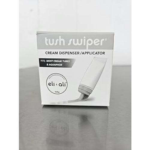 Eli & Ali Tush Swiper - Diaper Rash Cream & Butt Paste Applicator - Universal Fit for Most Diaper Creams | Mess-Free & Hygienic Alternative to Cream Spatula - Carry Less Baby Gear - Grey, 1 Pack
