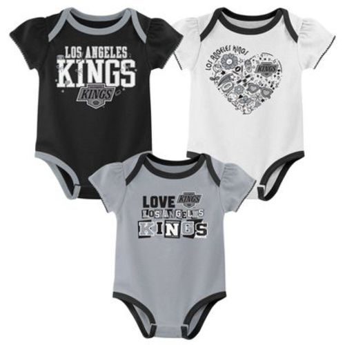 NHL Los Angeles Kings Baby Girls' 3pk Bodysuit - 18M