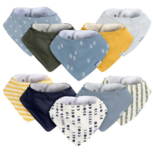 10-Pack Baby Boy Blue Arrows Jersey Bandana Bibs – Gerber Childrenswear