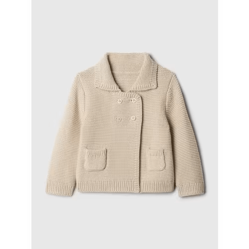 Baby Peacoat Sweater - Bedrock Beige (Size: 0-3 Months)